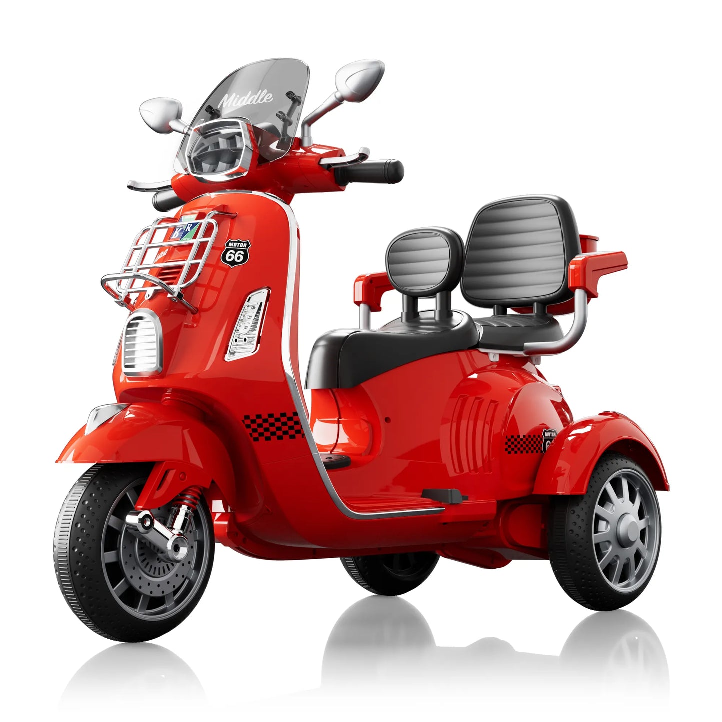 FLIPTOY® 2-Seater 12V Ride-On Vespa Scooter – Safe & Stylish Kids Electric Bike