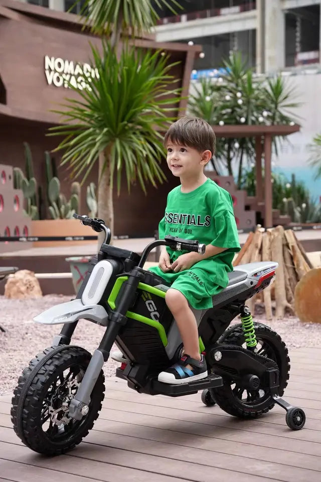FLIPTOY®- Kids Bike | Kids Motorcycle | 12V Battery Operated Motorcycle for Kids – Dual Battery & Motor