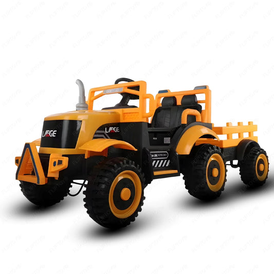 FLIPTOY® | Kids Ride On Tractor | with trolley 2024 New Model Big Size | 12v 10A Electric Power | for age group 3-7 year