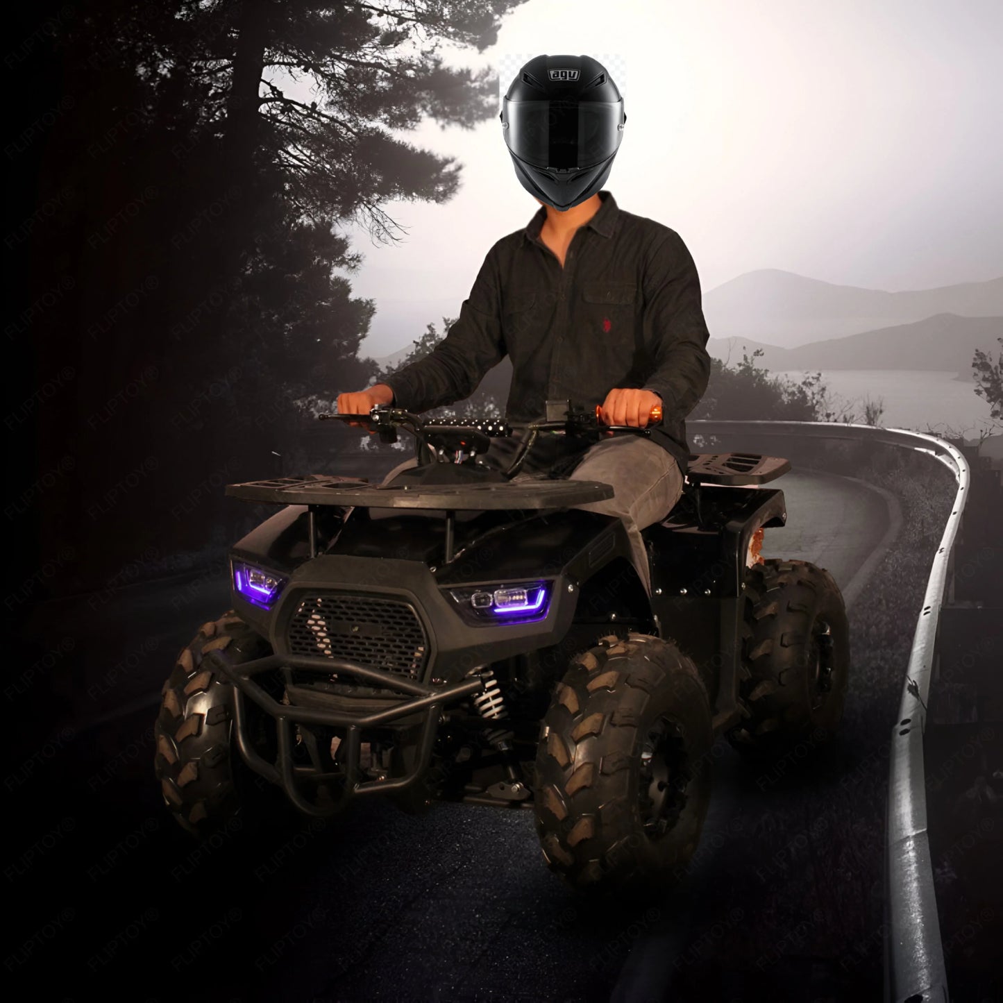 Phantom ATV 48V Electric atv india | with high power BLDC motor 1000W | head lights | electric Key start