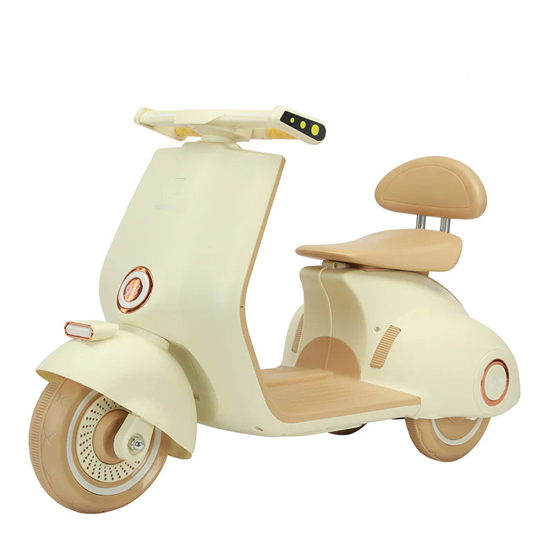 Fliptoy®- Vespa Matte Finish Kids Bike Kids scooter Battery Operated Ride On Scooty with remote