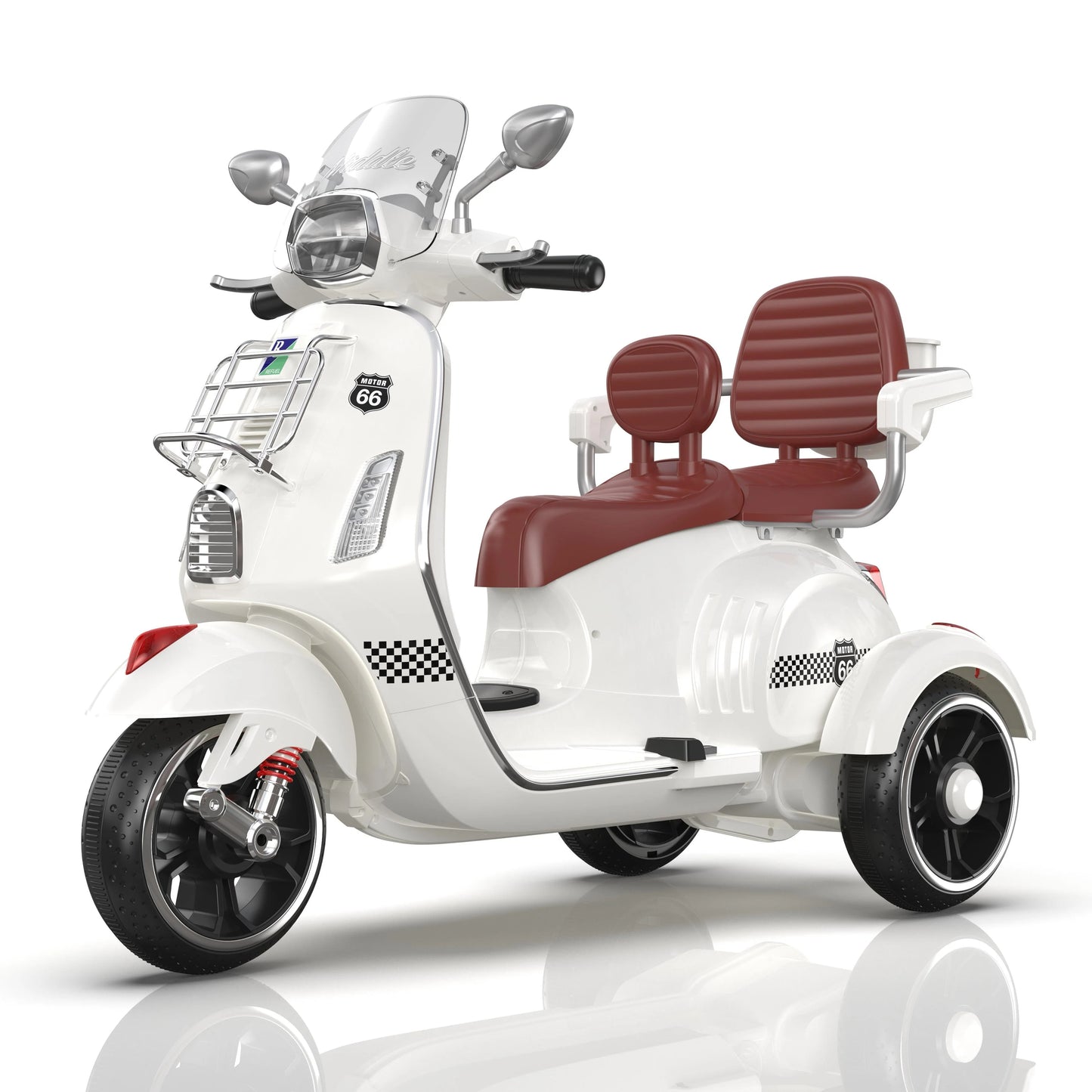 FLIPTOY® 2-Seater 12V Ride-On Vespa Scooter – Safe & Stylish Kids Electric Bike