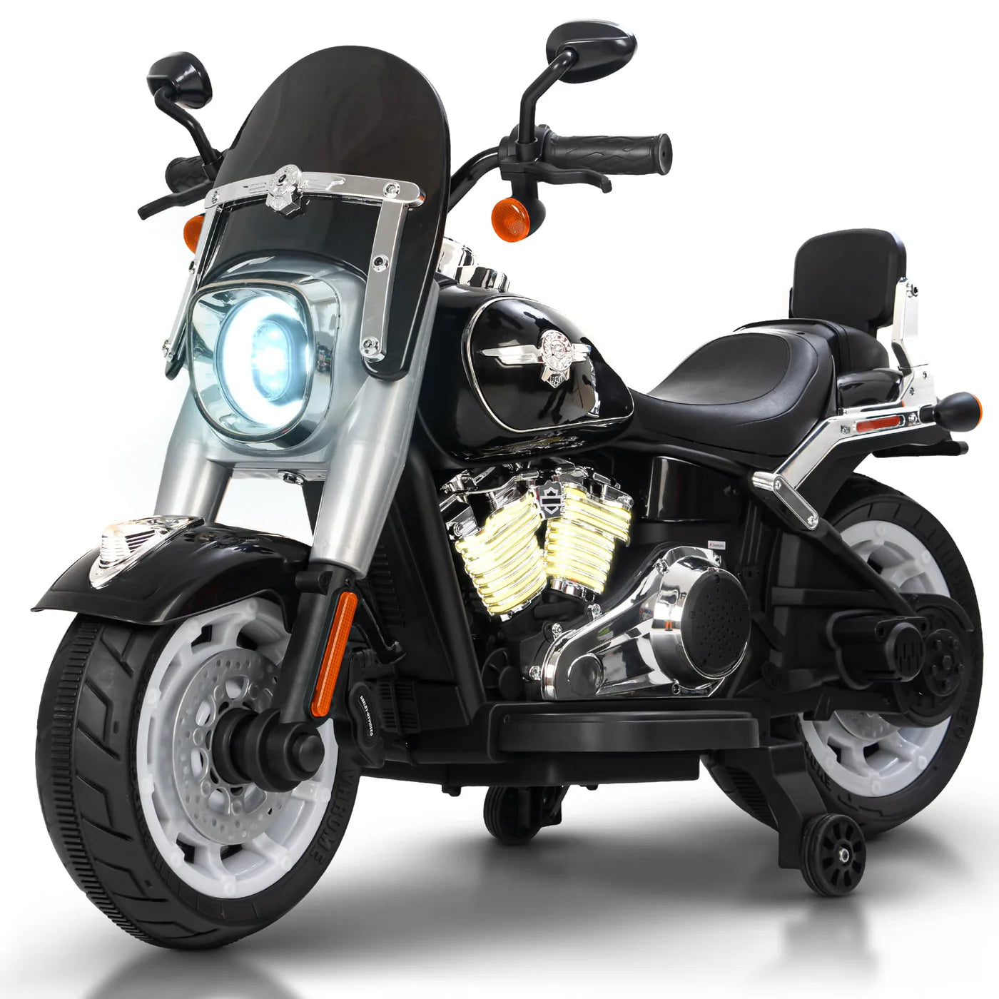 FLIPTOY®- Battery Operated Bike Ride-On Bullet for Kids – 12V Power, Bluetooth LED Lights
