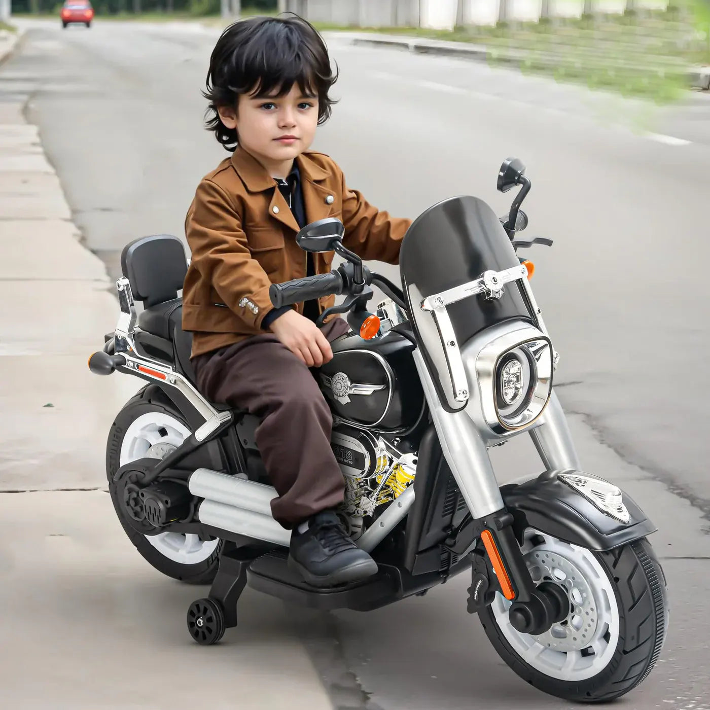 FLIPTOY®- Battery Operated Bike Ride-On Bullet for Kids – 12V Power, Bluetooth & LED Lights