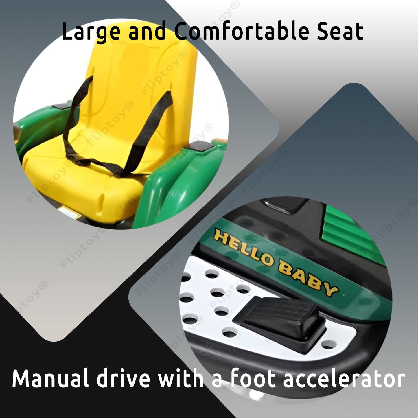Fliptoy® | kids ride on tractor | baby driving tractor | 12v ride on tractor | for child in india | Age (2-7 year)