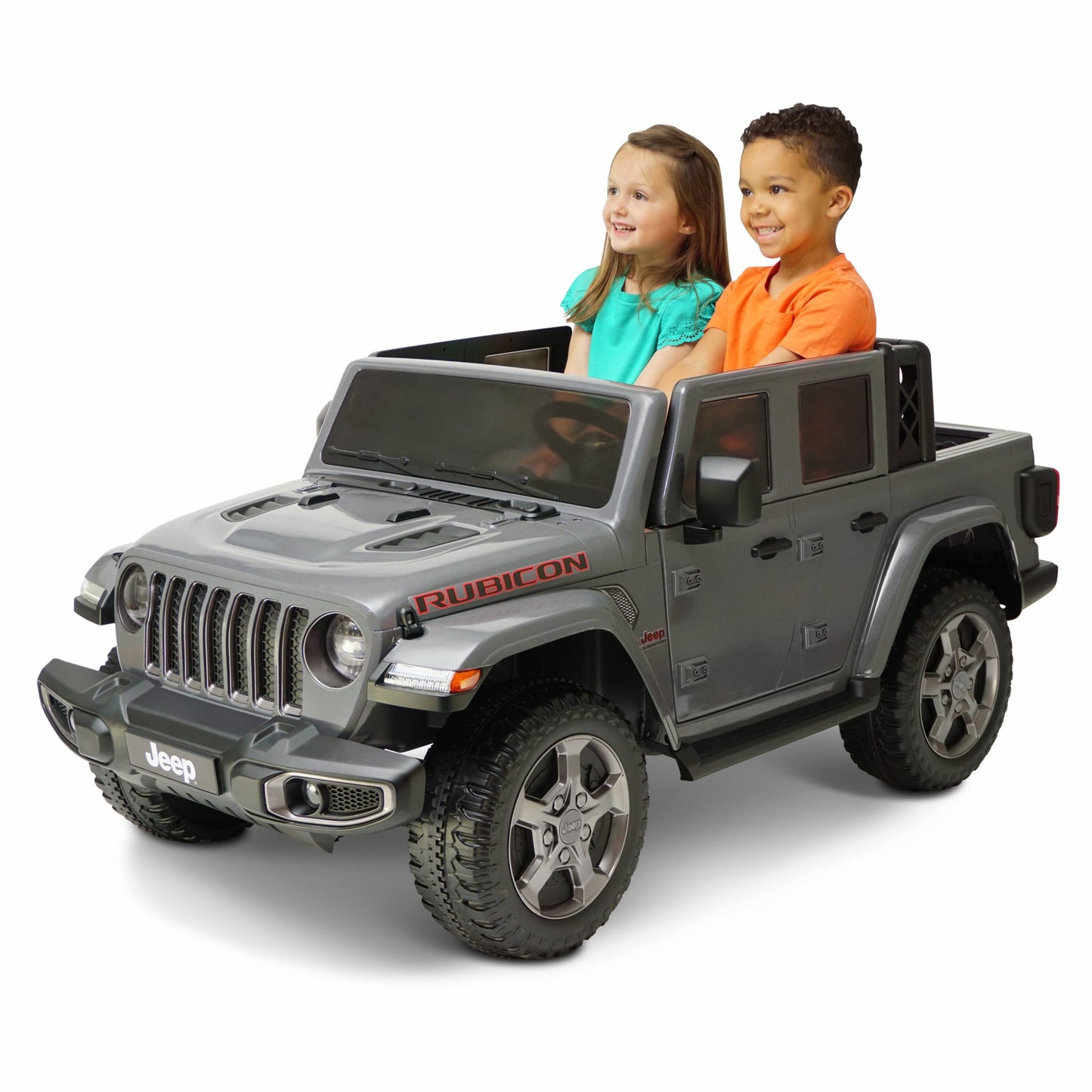 Power wheels jeep rubicon | 12 volt Licensed Jeep Gladiator | Battery Powered Ride On Vehicle, Gray HYP-J12-1210