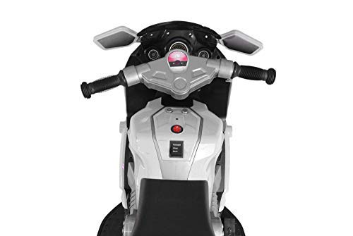 Mini Ninja Superbike Rechargeable Battery Operated Ride-On for Kids (1.5 to 3 Yrs), White