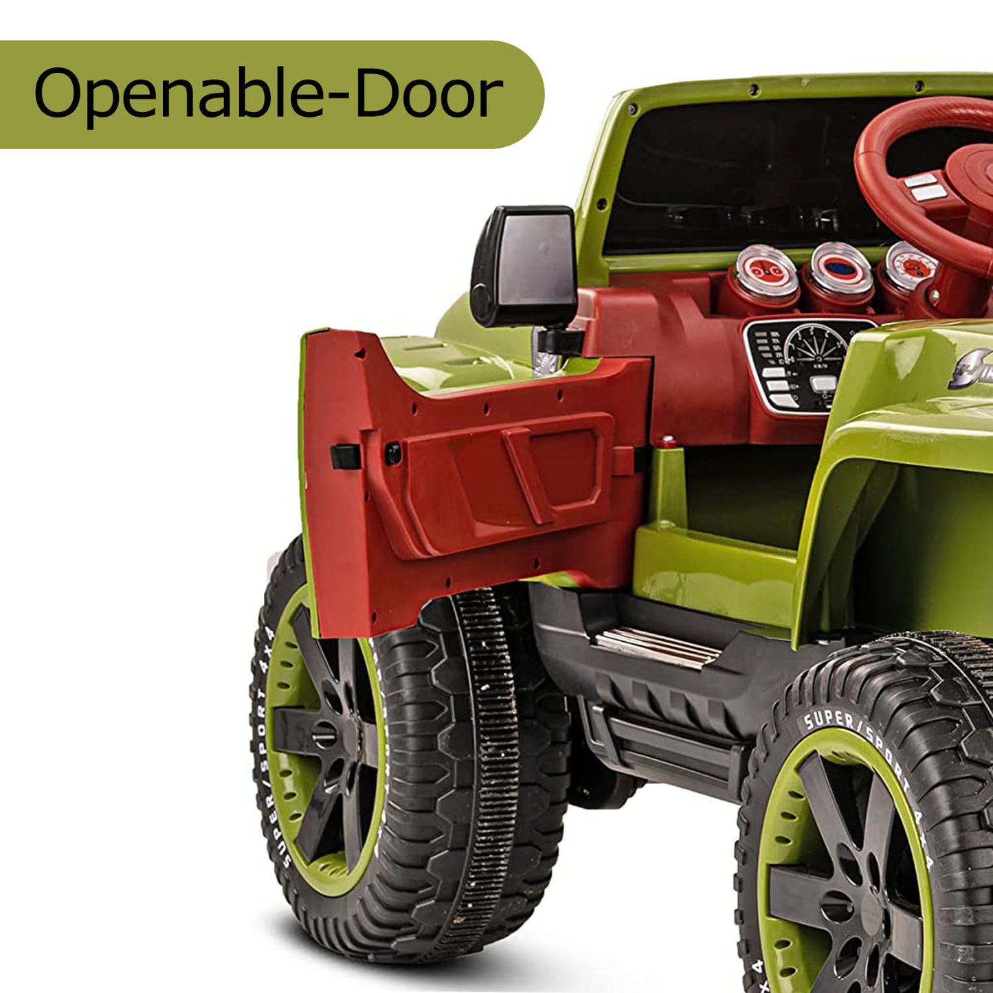 Fliptoy™ Hurricane Kids Car, Baby Toy Car, Rechargeable Battery-Operated Ride on Jeep for Kids with R/C Electric Motor Big Car for Kids Cars, Baby Car for Boys & Girls