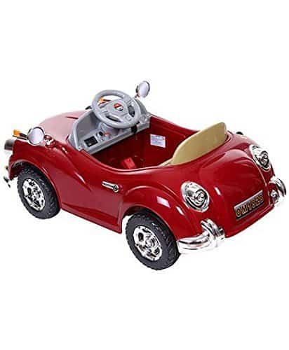 Fliptoy Battery Operated Vintage Car for Kids with Remote Control, Red