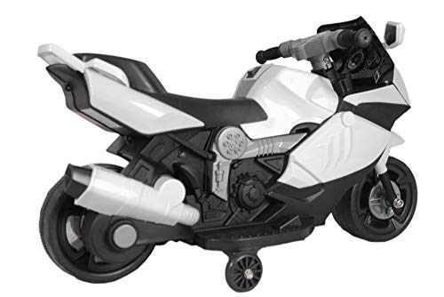 Mini Ninja Superbike Rechargeable Battery Operated Ride-On for Kids (1.5 to 3 Yrs), White