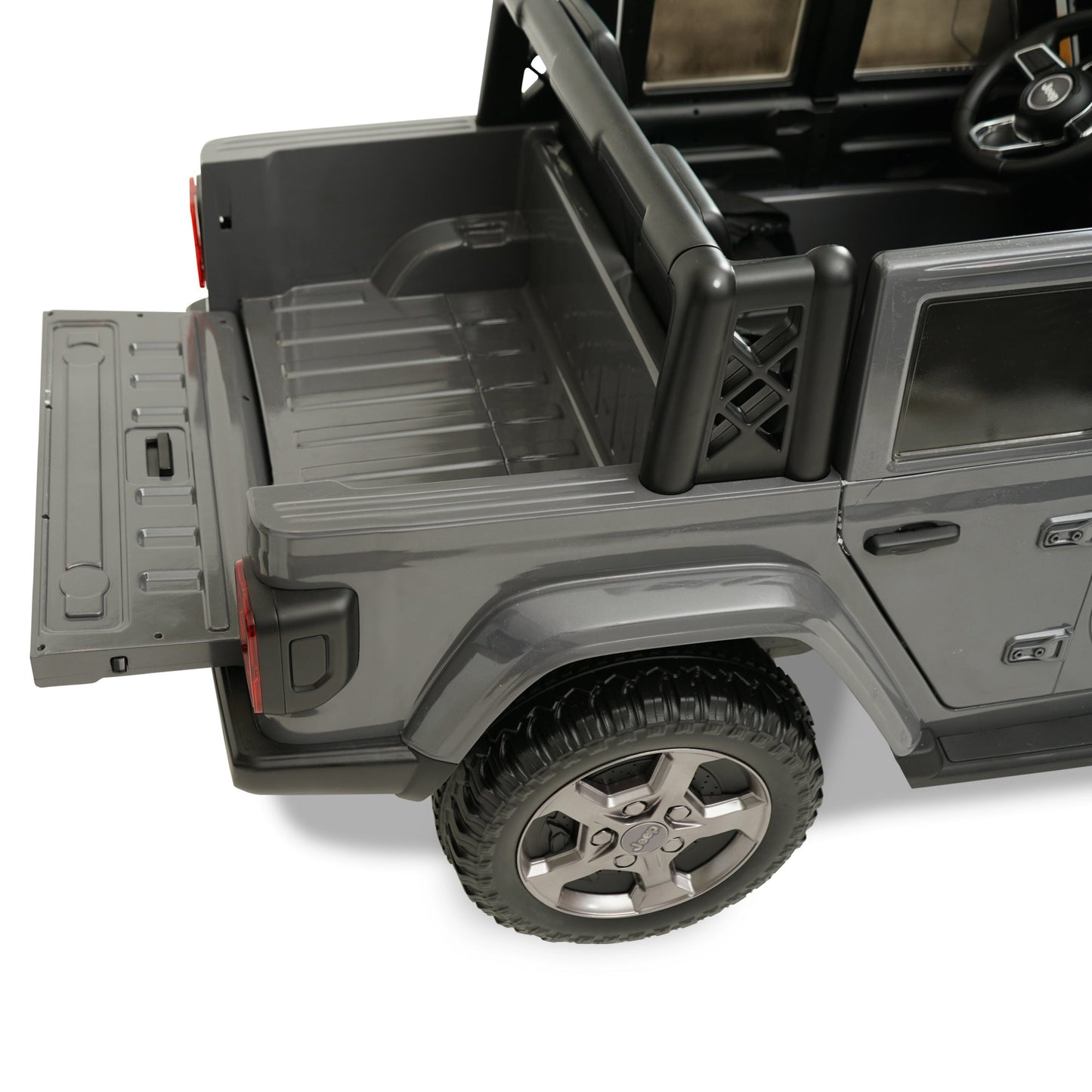 Power wheels jeep rubicon | 12 volt Licensed Jeep Gladiator | Battery Powered Ride On Vehicle, Gray HYP-J12-1210