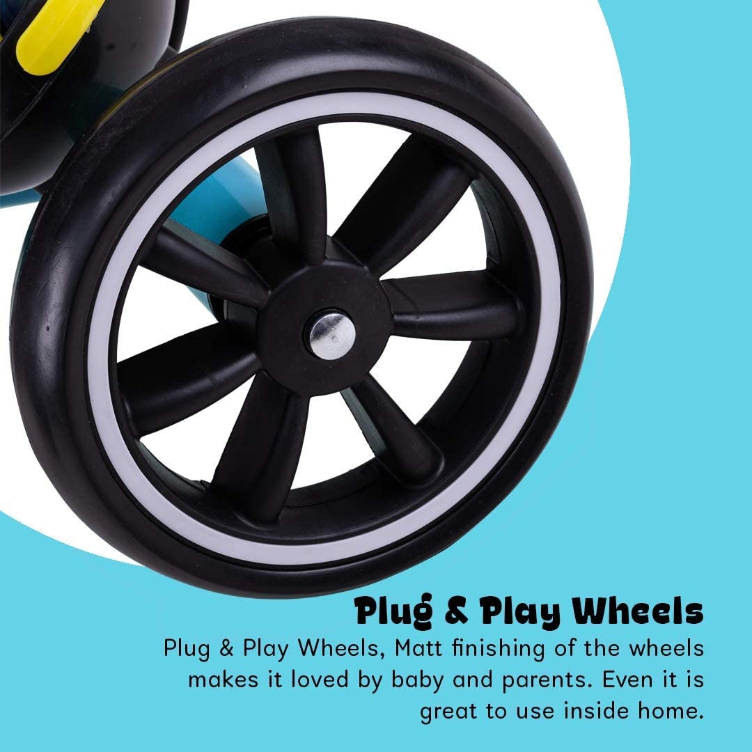 Baybee Hero III Tricycle for Kids, Plug & Play Cycle for Kids Ride on with Storage Space & Parental Handle, baby tricycle | Baby Children Cycle | Tricycle Cycle for Kids 2 to 5 Years Boys Girls