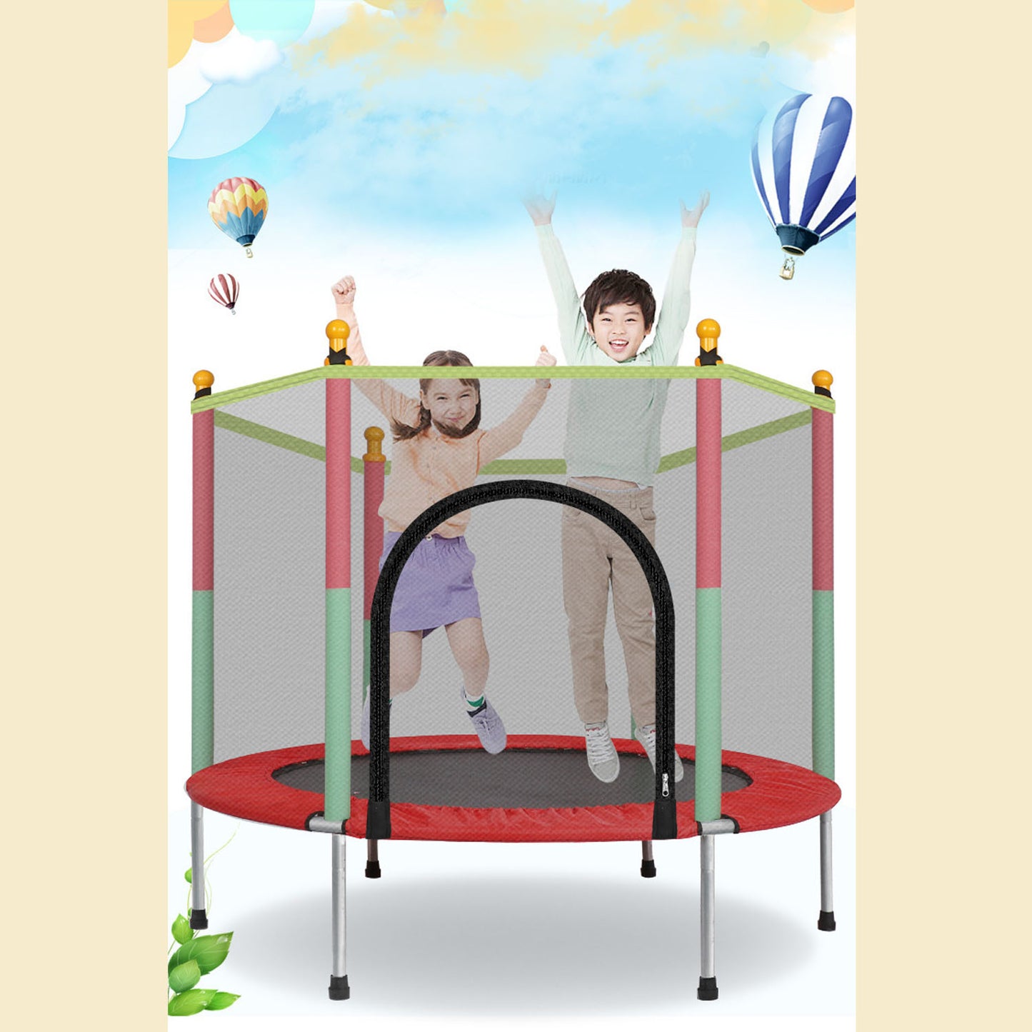 Fliptoy™ | 55 inch trampoline with enclosure jump2it trampoline