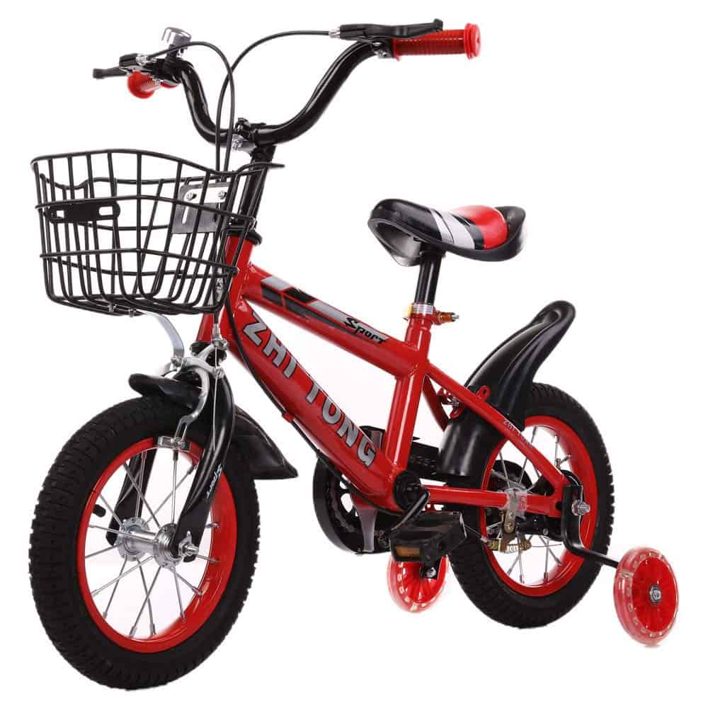 LBLA 14T Sports Kids Bicycle with Rear Seat for 3-5 Years - Red