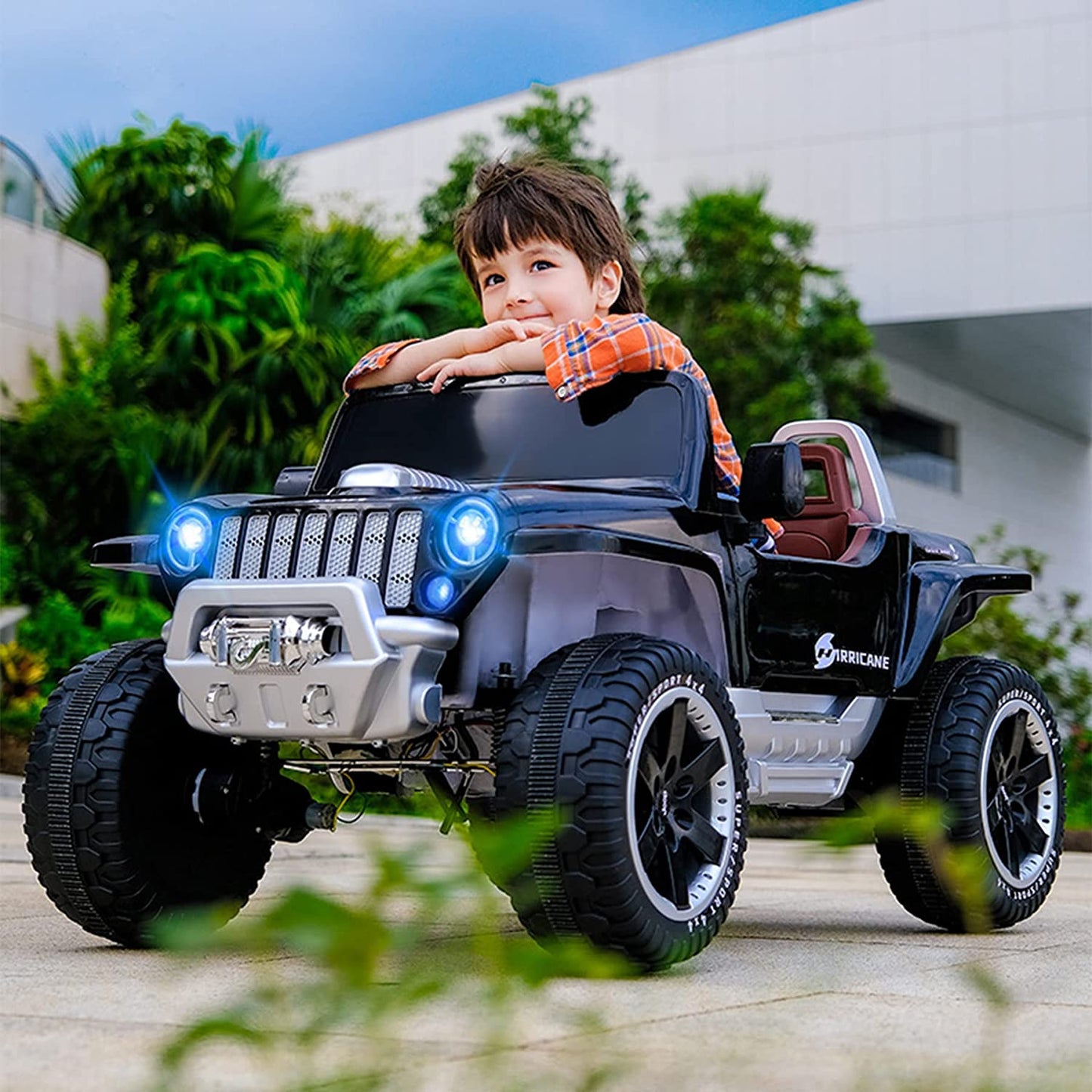 Fliptoy™ Hurricane Kids Car, Baby Toy Car, Rechargeable Battery-Operated Ride on Jeep for Kids with R/C Electric Motor Big Car for Kids Cars, Baby Car for Boys & Girls