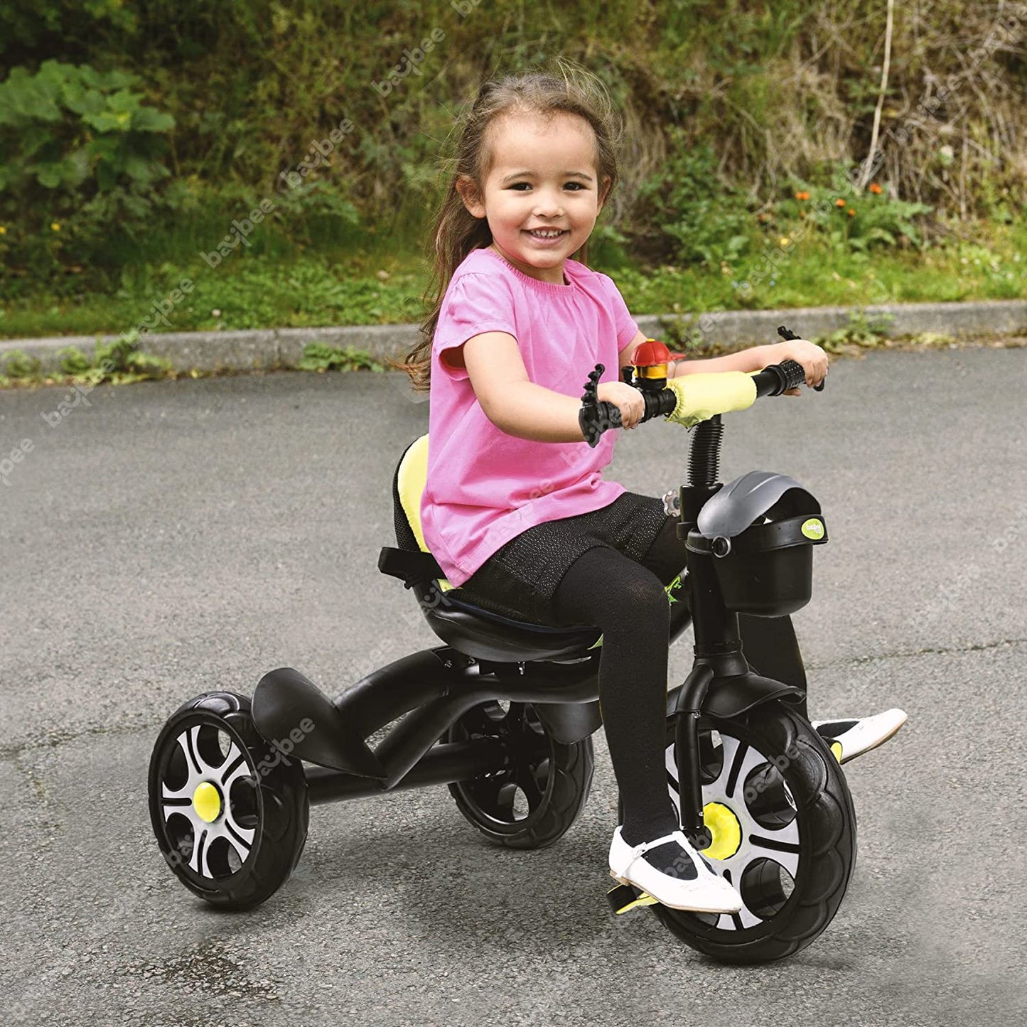 Baybee Rockstar Tricycle for Kids, Smart Plug n Play Kids Cycle Trikes with Basket, Cushion Seat & Safety Belt | Baby Children's Cycle | Baby Tricycle Cycle for Kids 2 to 5 Years Boys Girls