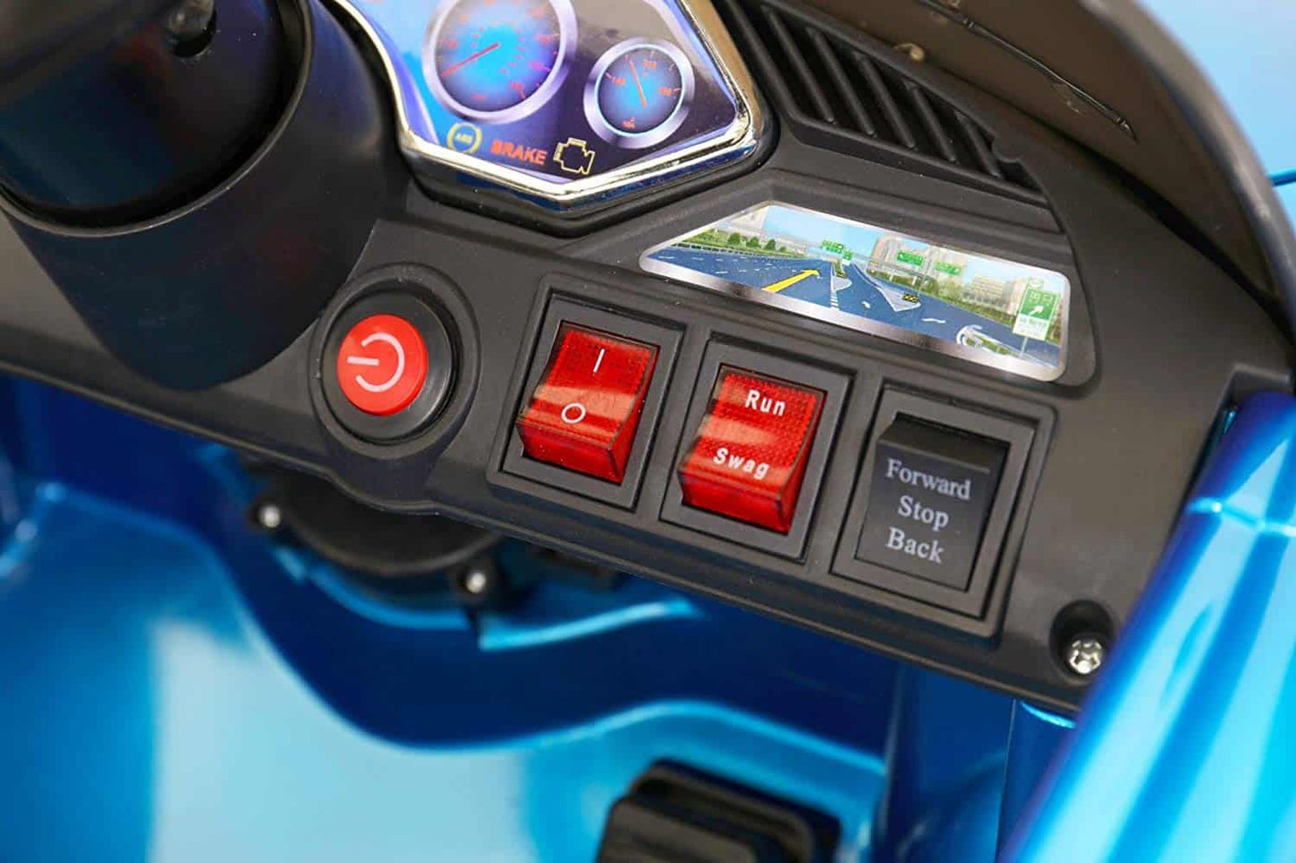 Kid's Avenger Luxurious Rechargeable Battery Operated Ride-on Car Painted with Remote (Blue, THROC002B)