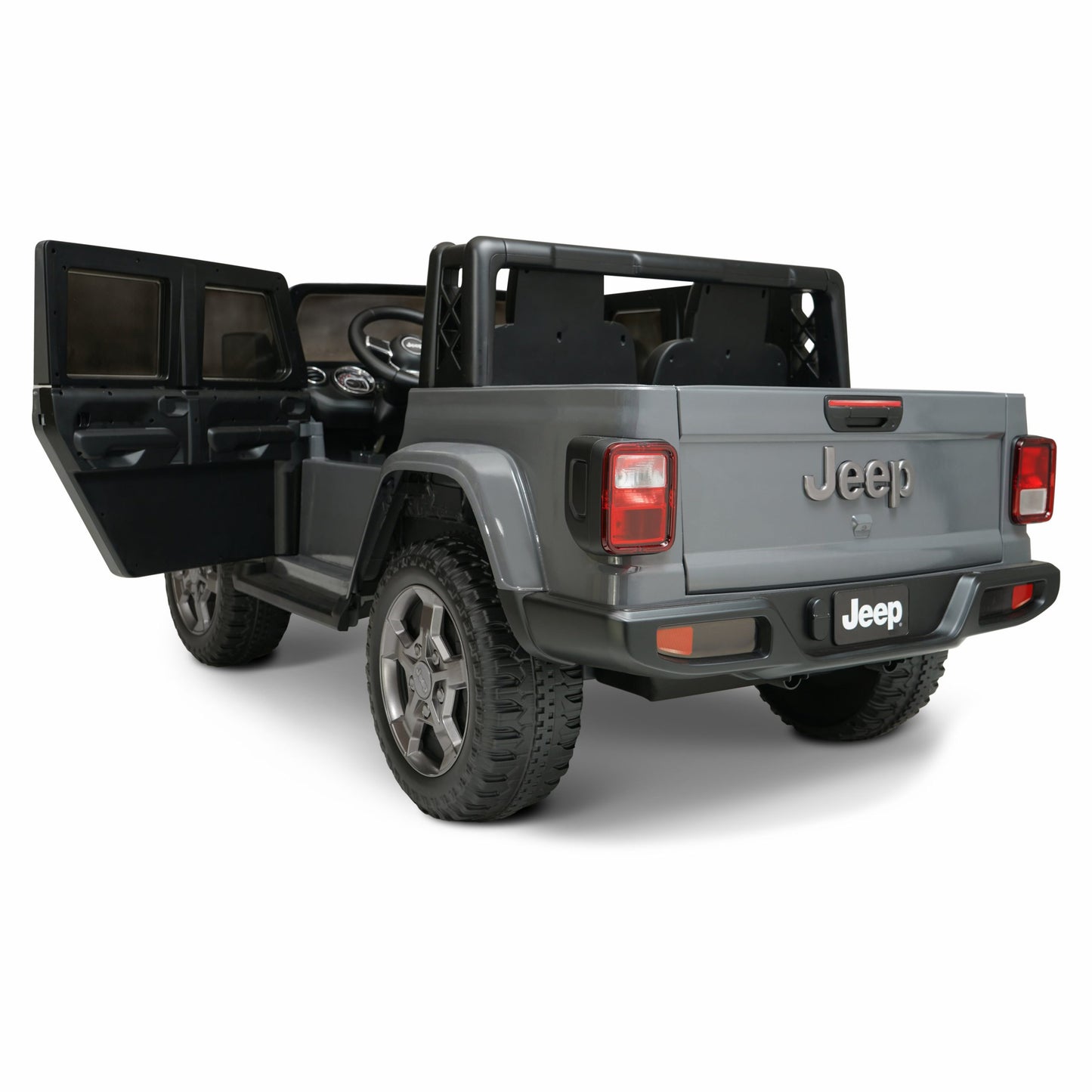 Power wheels jeep rubicon | 12 volt Licensed Jeep Gladiator | Battery Powered Ride On Vehicle, Gray HYP-J12-1210