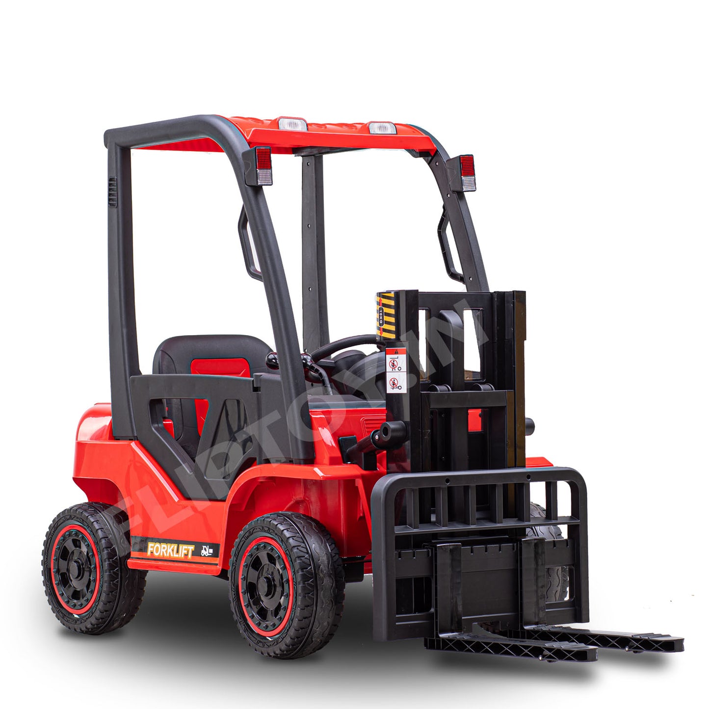 12V Kids Forklift with Remote Control | Openable Door | Storage Trunk | Electric toy Construction Vehicle