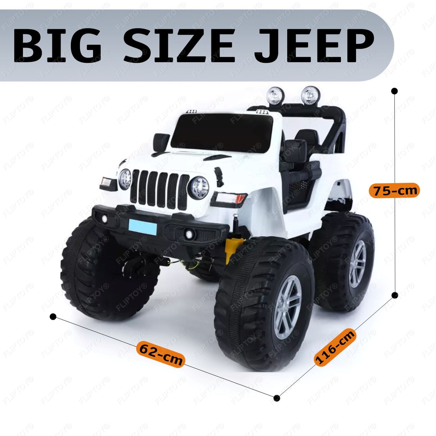 Kids ride on jeep | Monster wheel | 4*4 ride on | Model FLP6688 | 12V battery operated