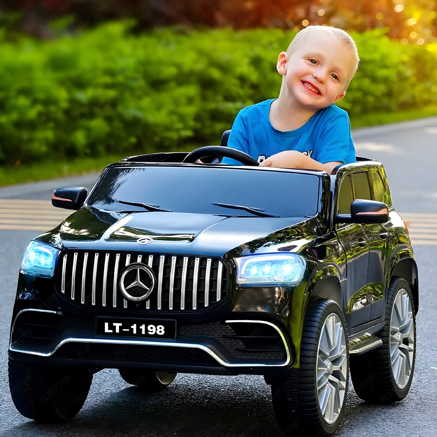 Baby SUV stylish ride on | 12v battery oprated | SUV style 2 seater baby car | Metallic color