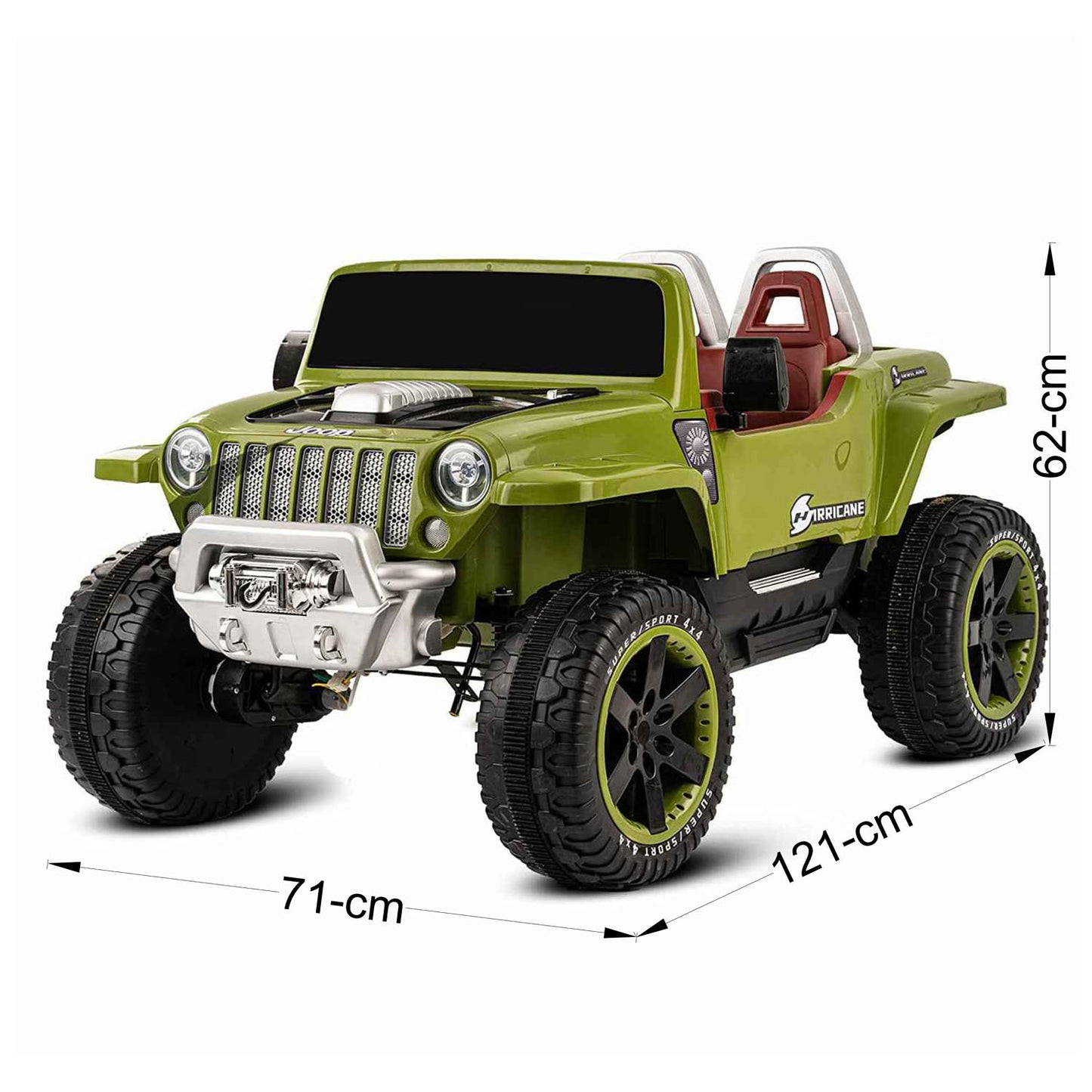 Fliptoy™ Hurricane Kids Car, Baby Toy Car, Rechargeable Battery-Operated Ride on Jeep for Kids with R/C Electric Motor Big Car for Kids Cars, Baby Car for Boys & Girls
