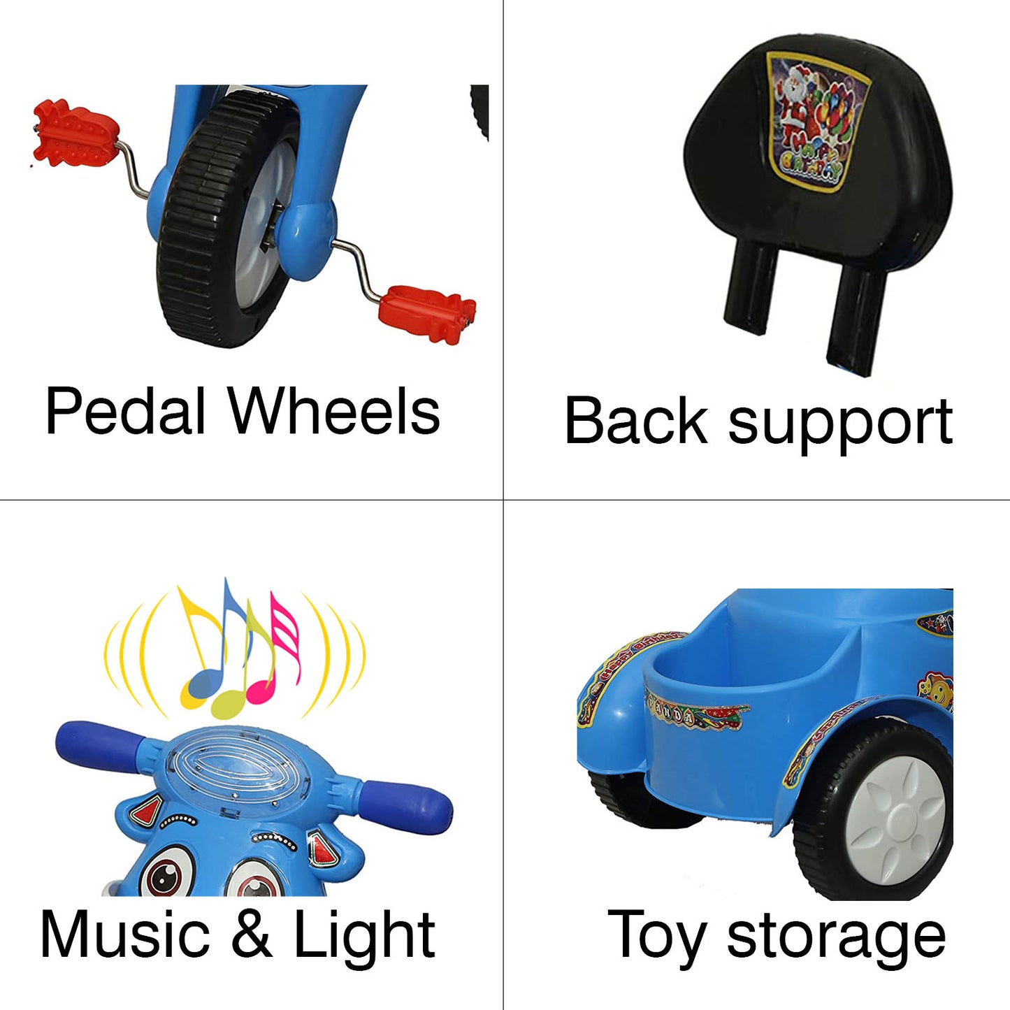 Panda Baby Product | Happy Birthday Tricycle | with Music with Lights