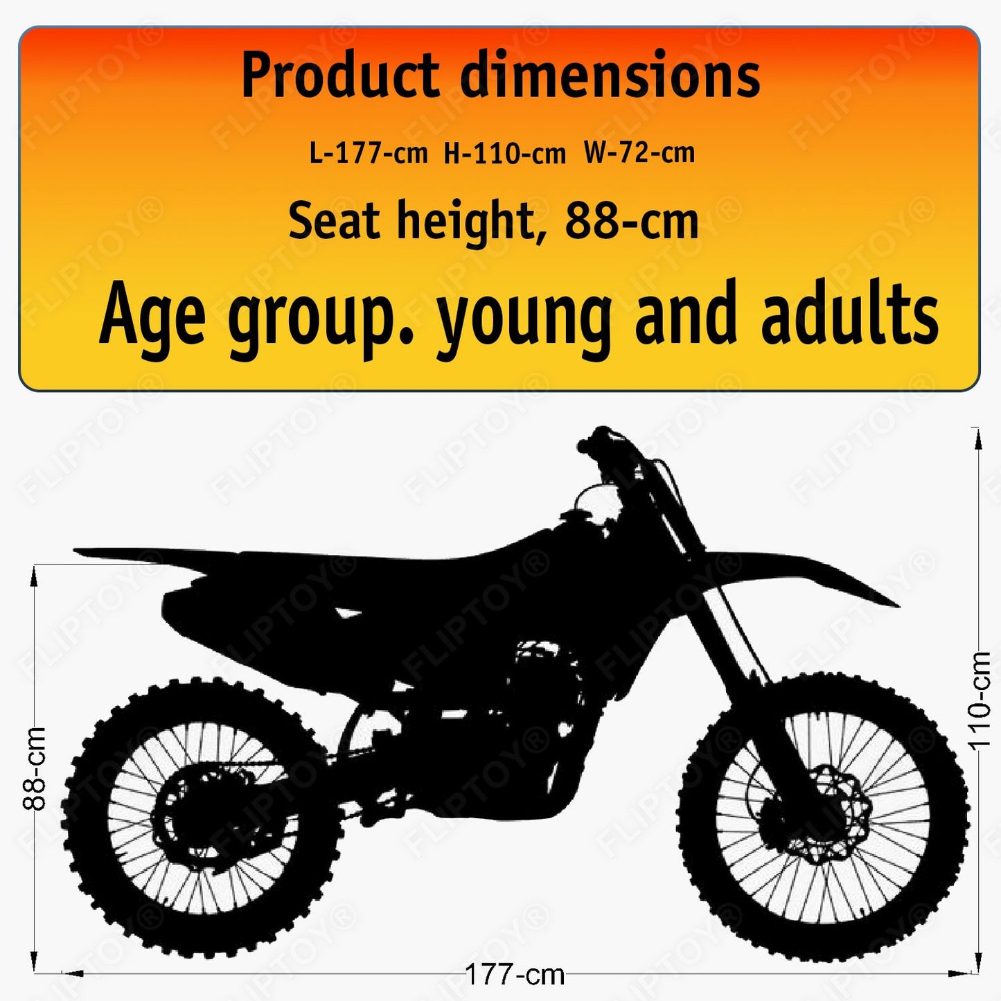 125cc-Dirt bike for adults/youngsters | 125cc 4 stroke engine | For age group-above 15 | off-road bikes | dirt bike for adults in india