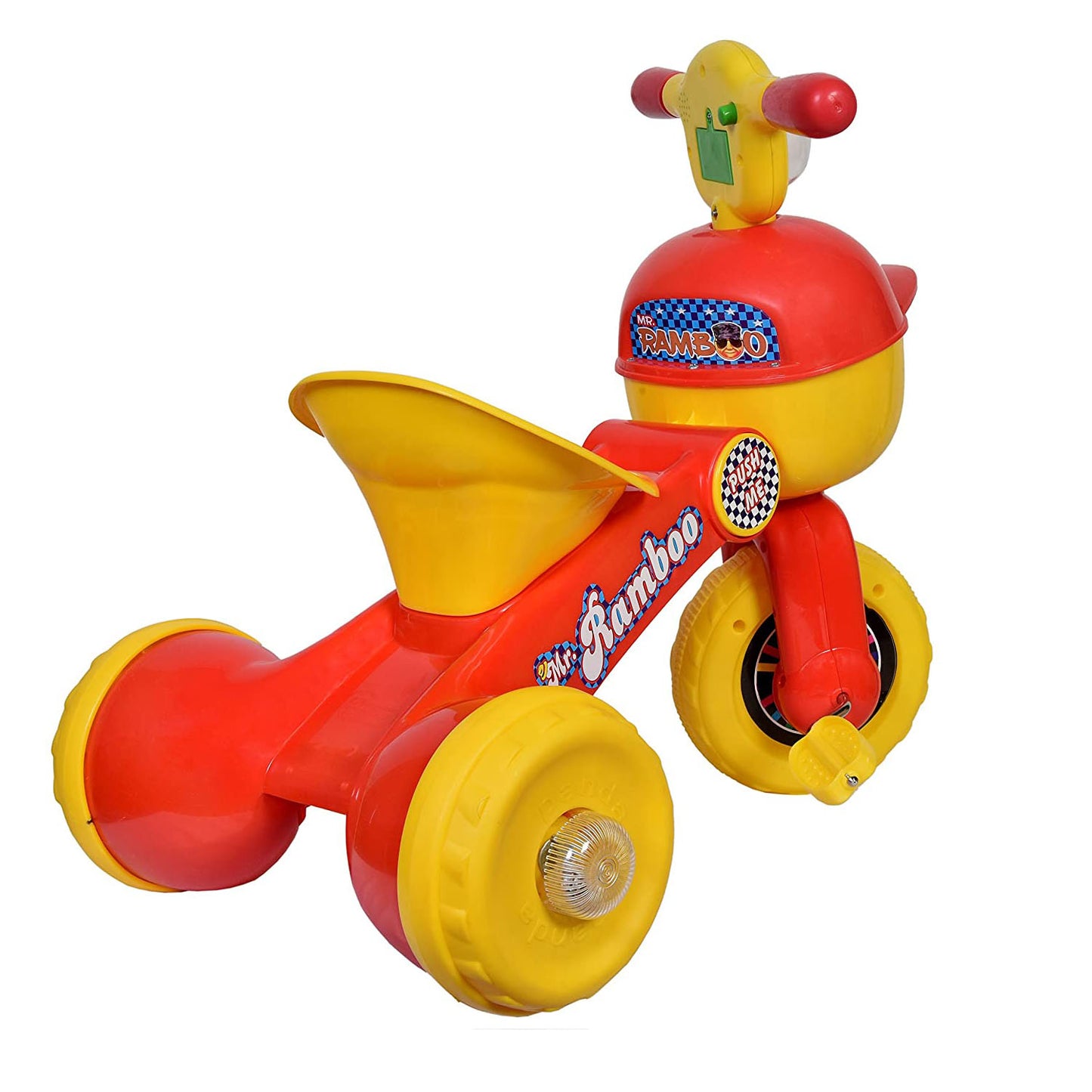 Panda Mr. Rambo Baby Tricycle Ride On Bicycle - Foldable Rider with Music & Lights