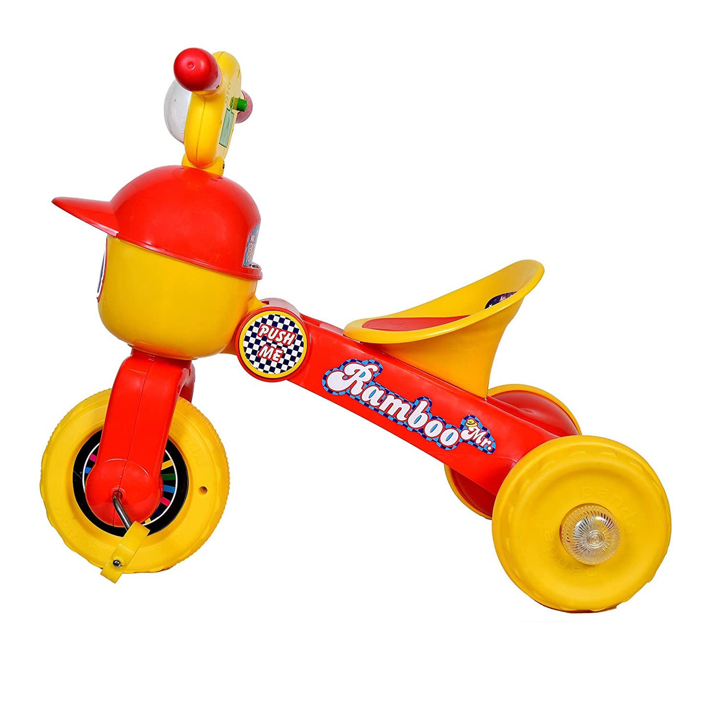 Panda Mr. Rambo Baby Tricycle Ride On Bicycle - Foldable Rider with Music & Lights