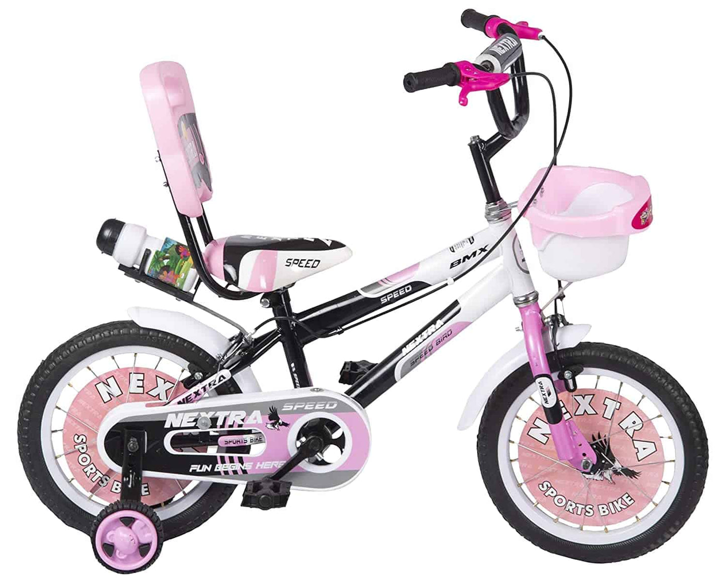 Speedbird 14-T Robust Double Seat Kid Bicycle for Boy and Girl - Age Groupe 3-6 Year(Pink)