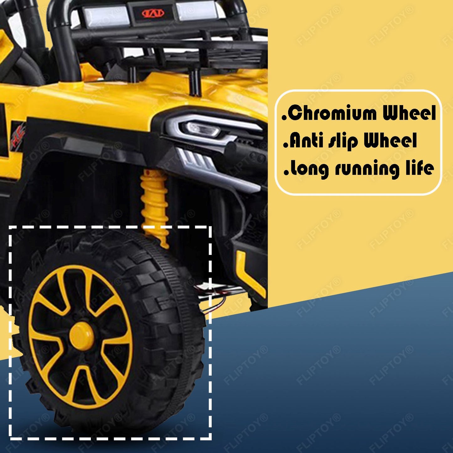Fliptoy® Baby ride on jeep | 12V Kids UTV 2 seat | jeep for kids | Model No. F-MB8869 | 2022 Model