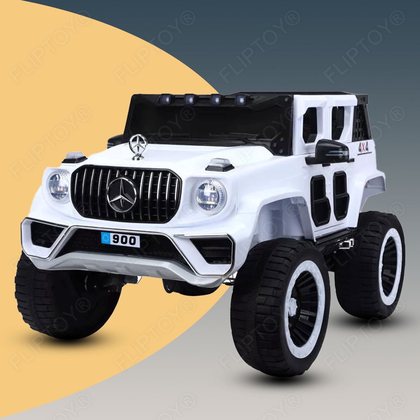 Fliptoy® | Kids ride on jeep | 4x4 | 2 seater | for age group 2-7 year | MP3 music player | Big jeep