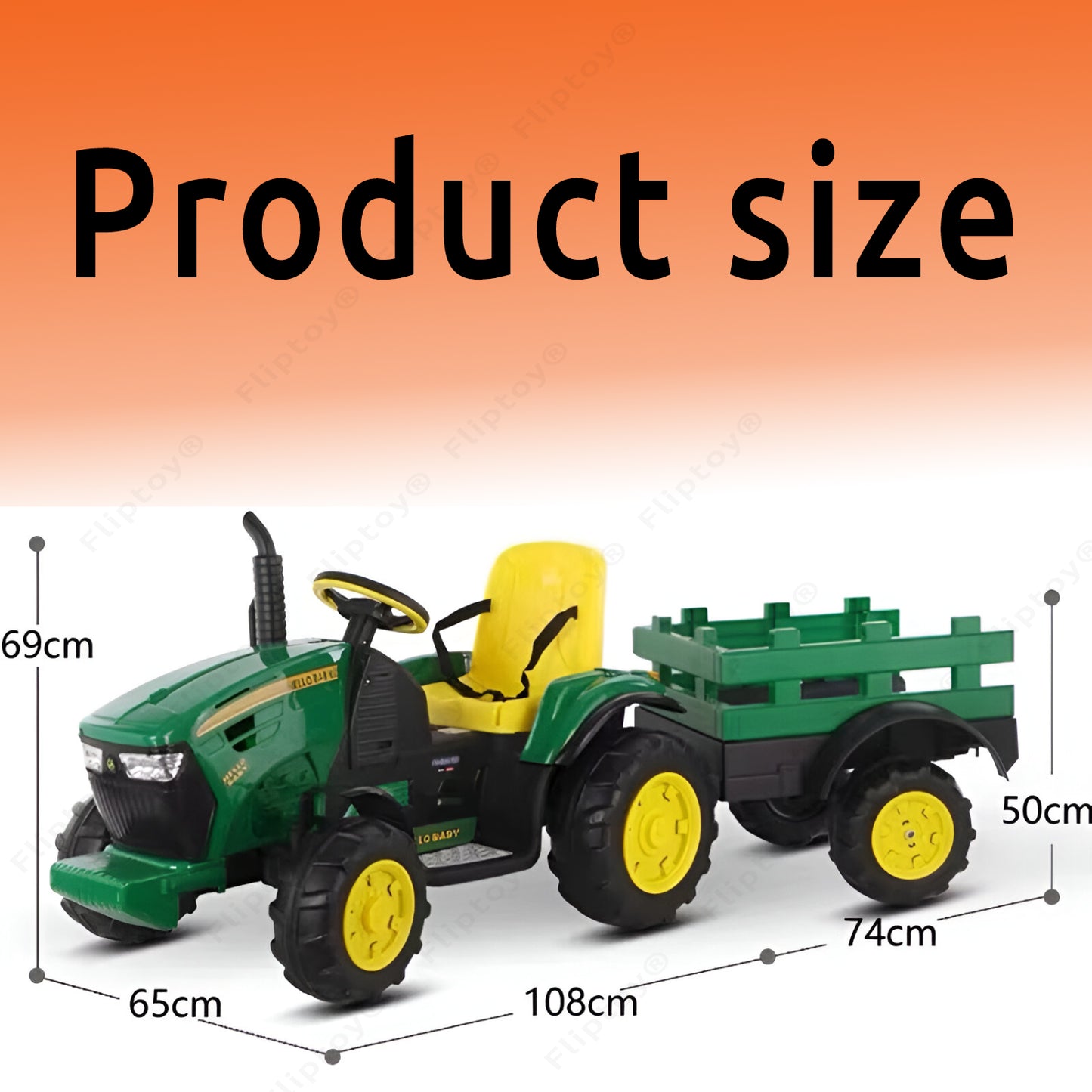 Fliptoy® | kids ride on tractor | baby driving tractor | 12v ride on tractor | for child in india | Age (2-7 year)