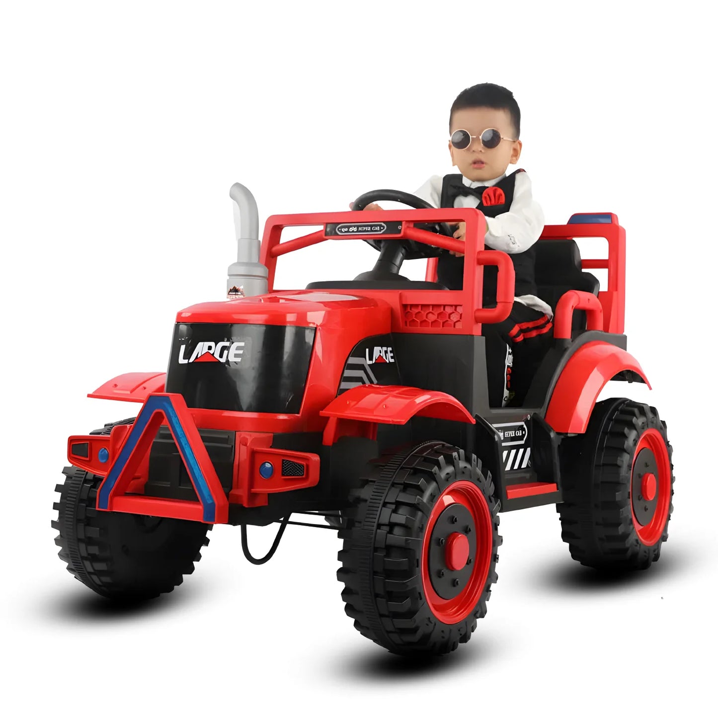 FLIPTOY® | Kids Ride On Tractor | with trolley 2024 New Model Big Size | 12v 10A Electric Power | for age group 3-7 year