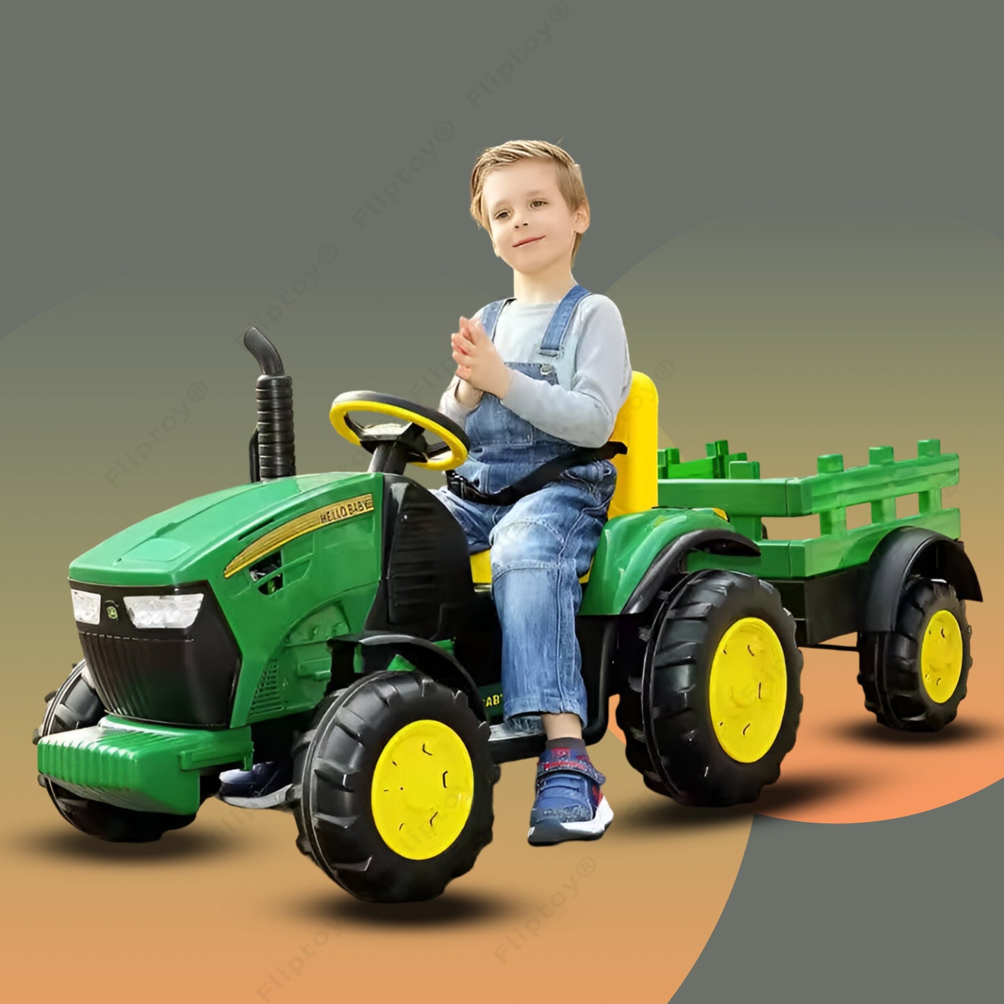 Fliptoy® | kids ride on tractor | baby driving tractor | 12v ride on tractor | for child in india | Age (2-7 year)