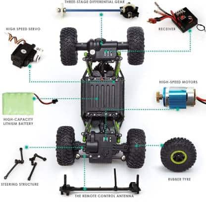 NextGen HB Rock Crawler (Original) 1:18 Scale 4WD Ghz 4x4 Rally Car (Multicolor)