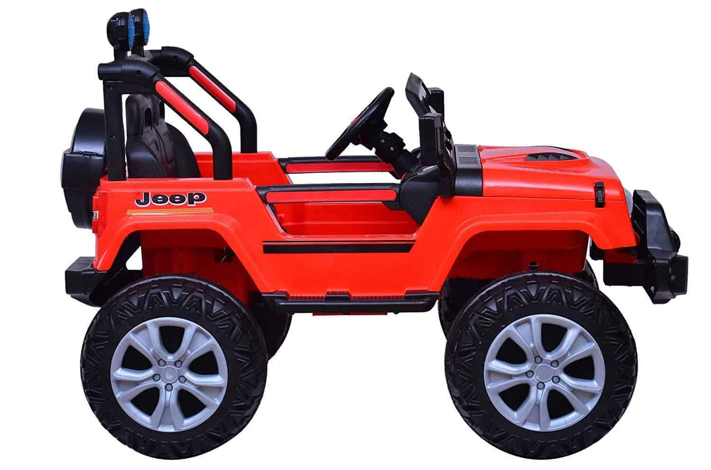 FLIPTOY™ 12 volt battery powered jeeps with Music, Lights and Remote Control, Red