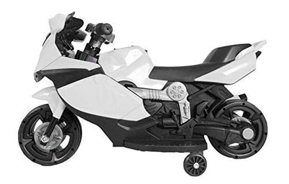 Mini Ninja Superbike Rechargeable Battery Operated Ride-On for Kids (1.5 to 3 Yrs), White