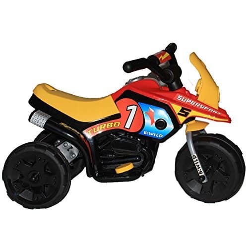 Mini Battery Operated Kids Bike Turbo Red Yellow Fliptoy