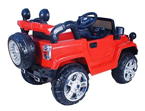 Off Roader Jeep Rechargeable Battery Operated-Ride-on for Kids, Red
