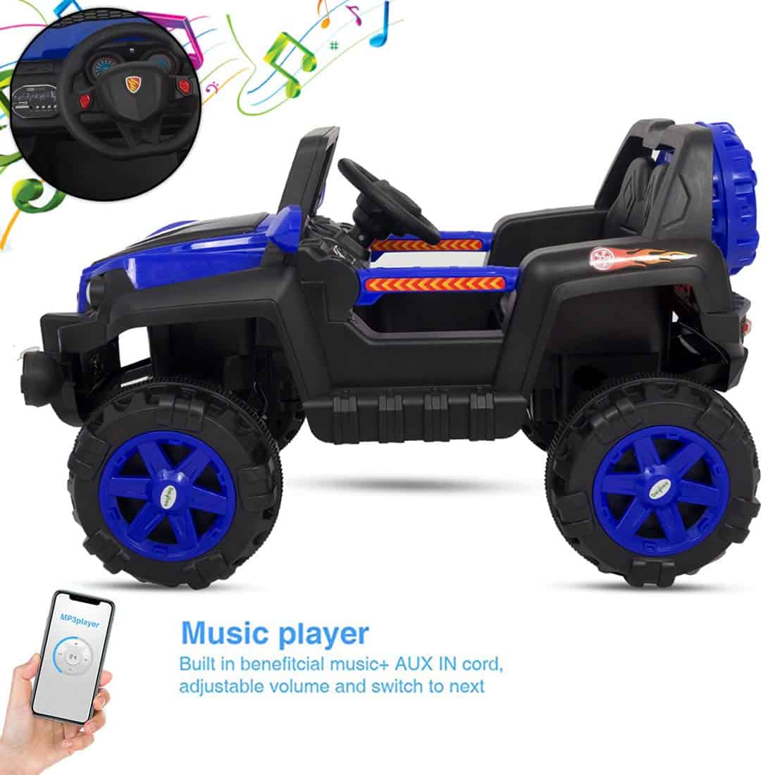 Warlock Baby Toy Car Rechargeable Battery Operated Ride on car for Kids/Baby with R/C Jeep Children Car Electric Motor Car Kids Cars,Baby Racing Car for Boys & Girls Age 2 to 6 Years