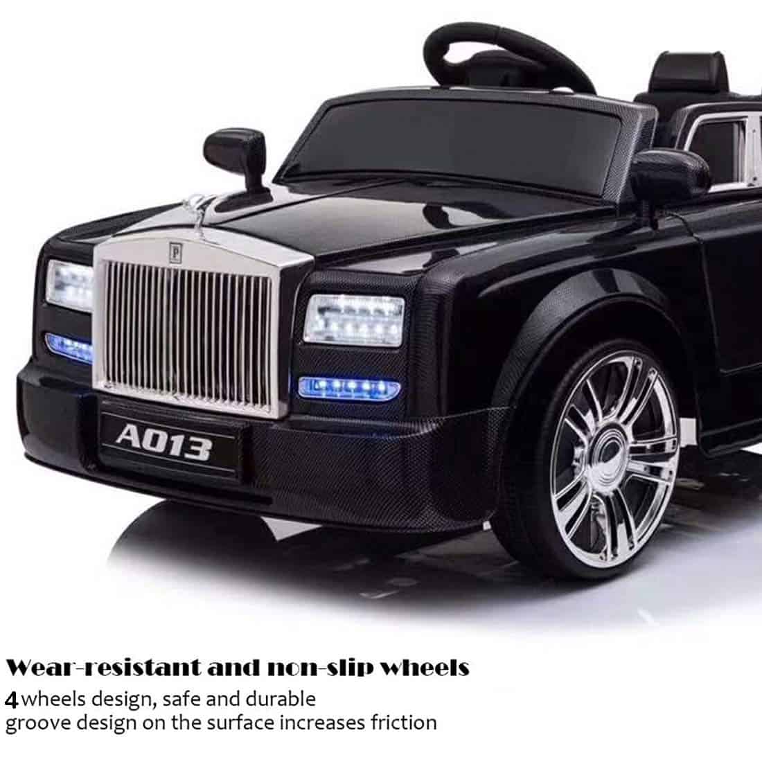 Rolls Royce Toy Car Rechargeable Battery Operated Ride on car for KidsToddlers with Remote Control Electric Motor Car Suitable Babies for Boys & Girls (Black)