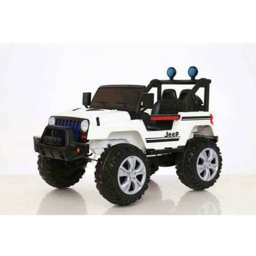 Fliptoy™ 6688 battery powered jeep 12v Jeep for Kids with Remote Control, White battery car for kids