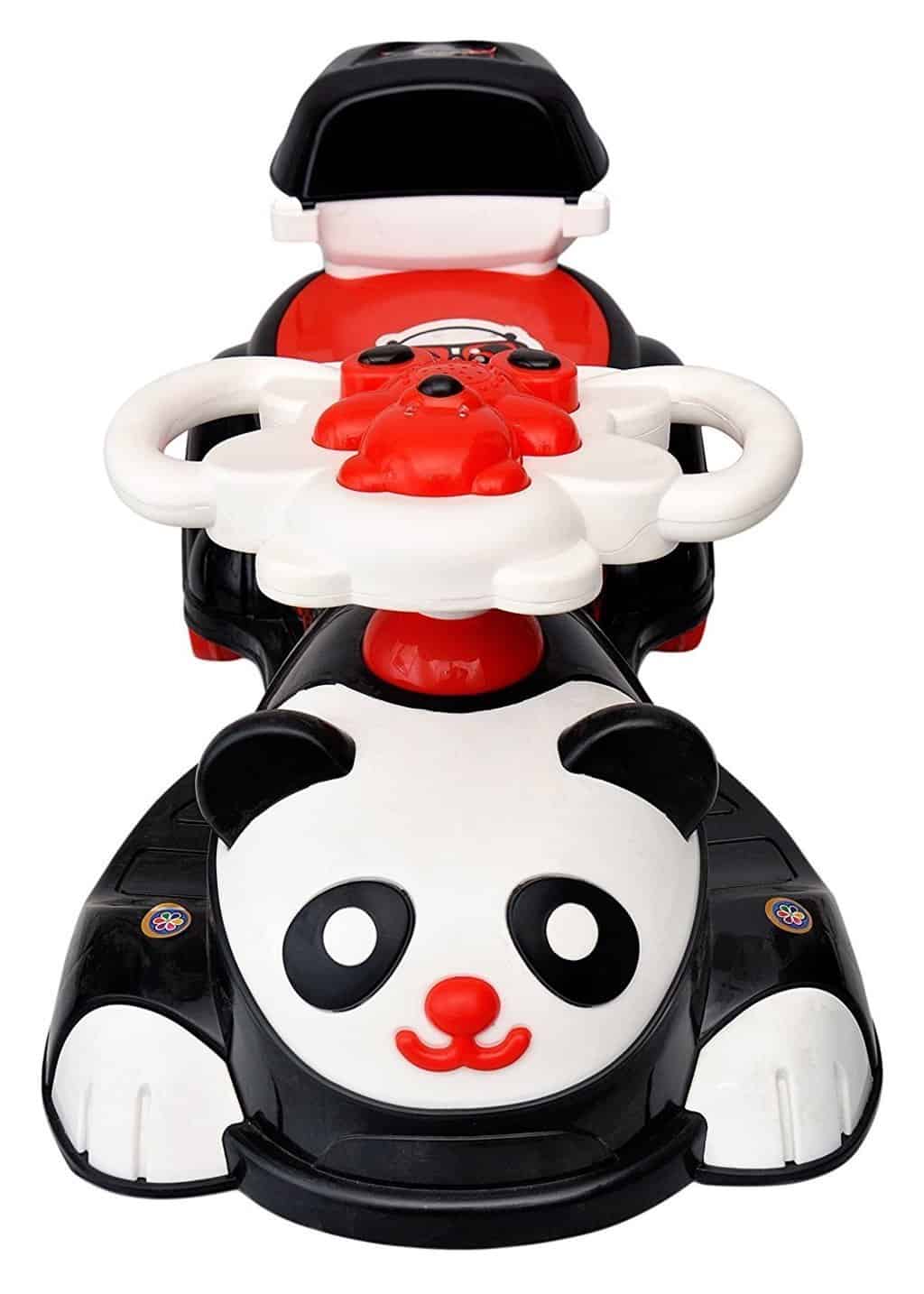 Big Panda Magic Car, Ride-on Toy, White Black