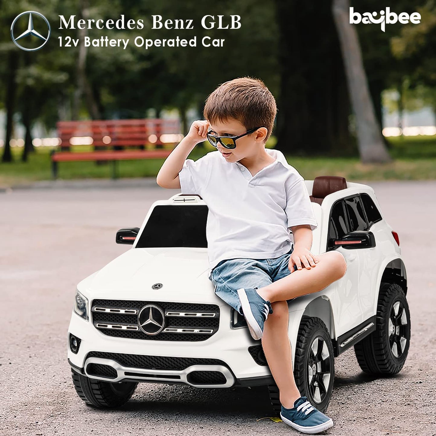 Baybee | Licensed mercedes benz ride on car | Battery Operated Ride on Kids Car | Baby Car with USB, Music | Electric Kids Baby Big Car Toys | Battery Operated Car for Kids to Drive 2 to 6 Years Boys Girls