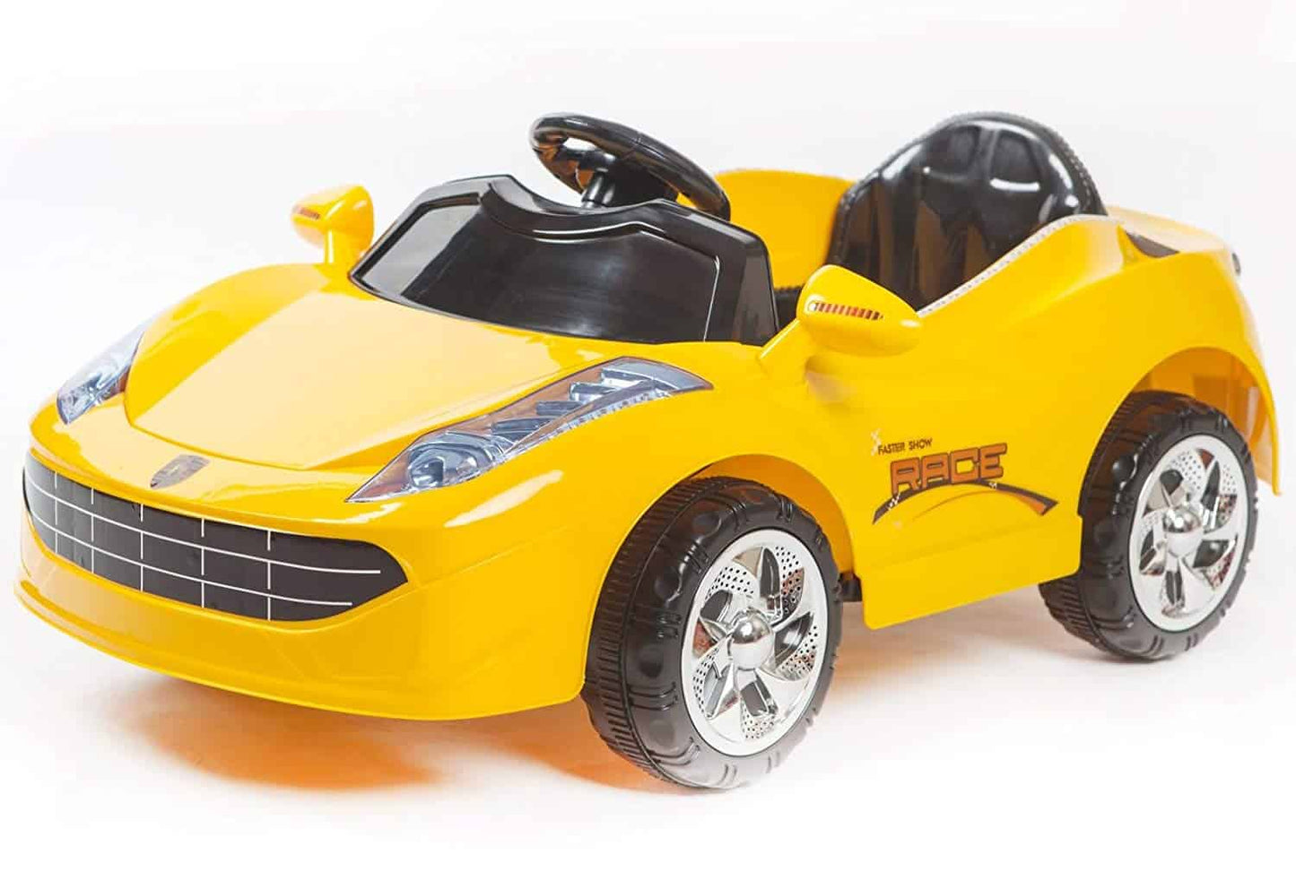 Battery Operated Sporty Car Ride On for 2 to 5 Years Kids, Yellow