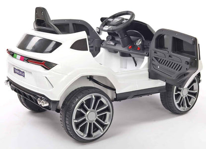 Dazzling Lambro SUV Rechargeable Battery Operated Ride-On Car for Kids ( 2 to 5yrs ), White