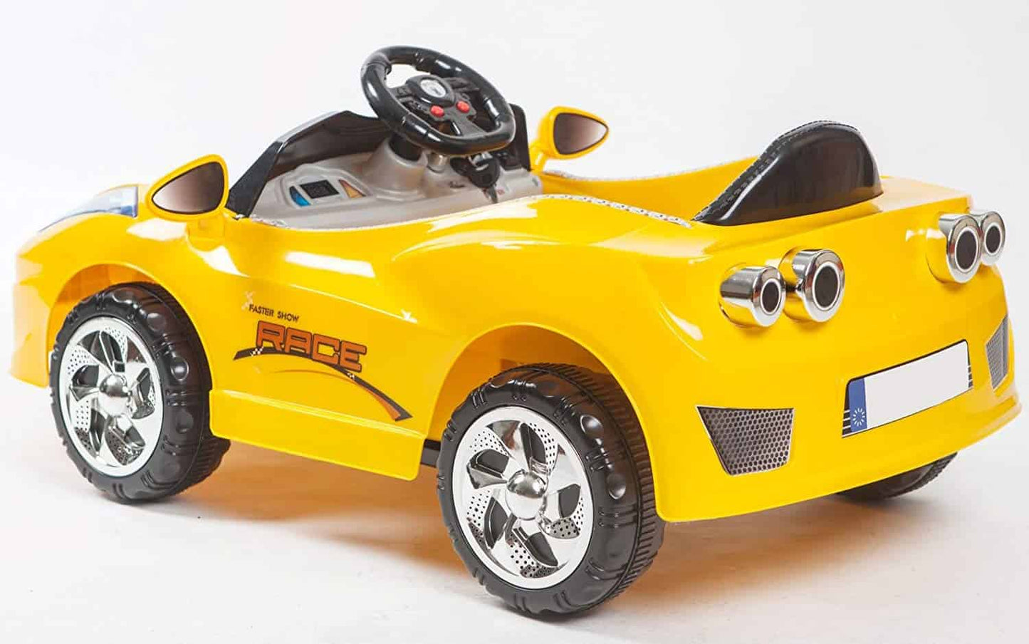 Battery Operated Sporty Car Ride On for 2 to 5 Years Kids, Yellow