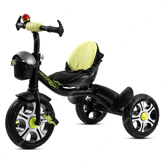 Baybee Rockstar Tricycle for Kids, Smart Plug n Play Kids Cycle Trikes with Basket, Cushion Seat & Safety Belt | Baby Children's Cycle | Baby Tricycle Cycle for Kids 2 to 5 Years Boys Girls